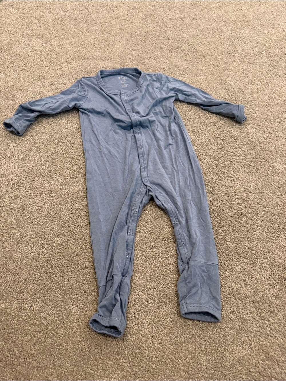 Kyte BABY Light Blue Long-Sleeve Footed One-Piece